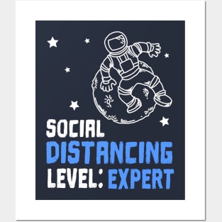 Social Distancing Expert Astronaut Corona Virus Posters and Art